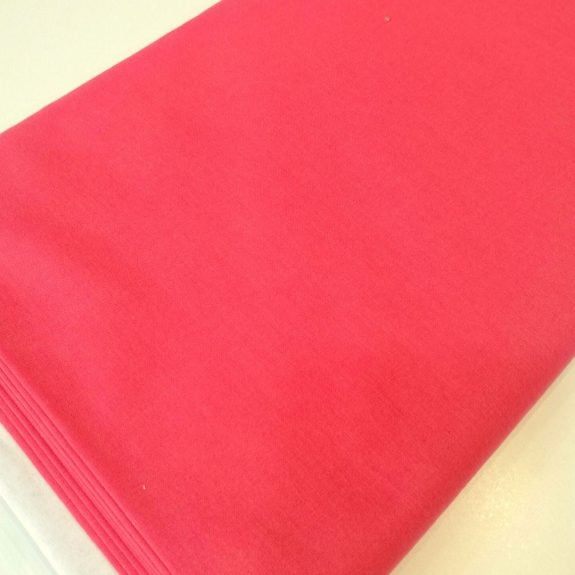 Algodón liso rosa/coral