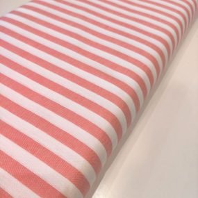 Algodón raya coral