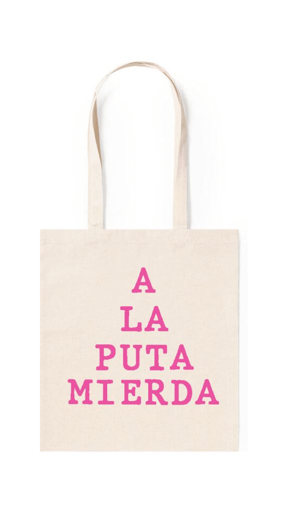 Tote "A LA PUTA MIERDA" rosa