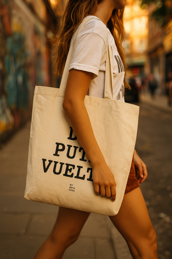 Tote "De Puti Vuelta" negro - Imagen 2