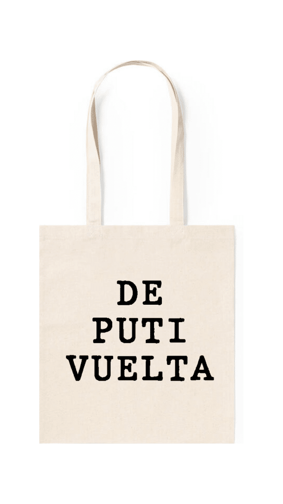 Tote "De Puti Vuelta" negro