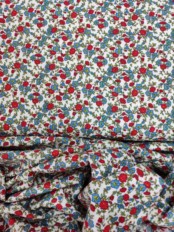 Algodón rojo flores - Imagen 3