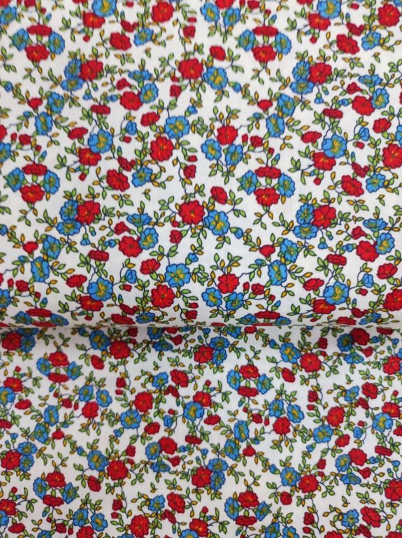 Algodón rojo flores - Imagen 2