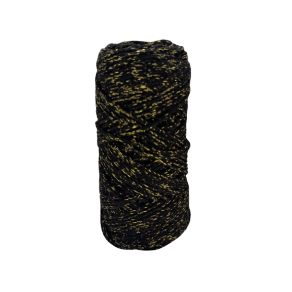 Cotton air glitter color negro